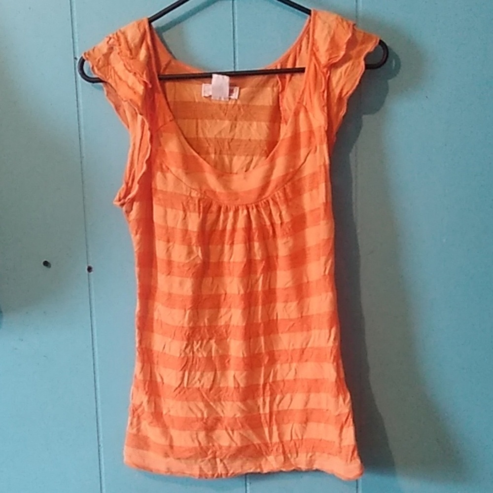 Orange striped shirt